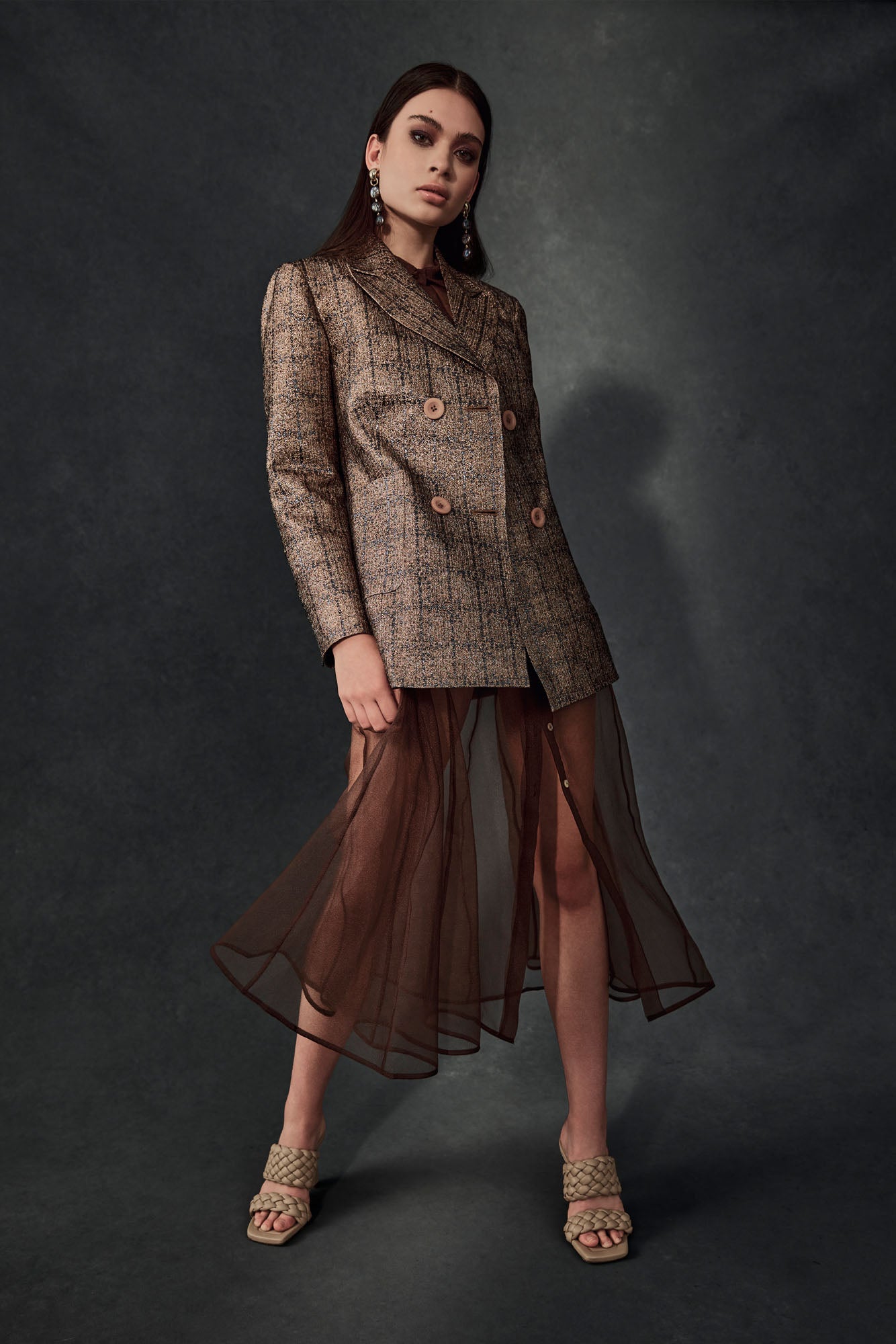 ZARINA BLAZER - GOLD
