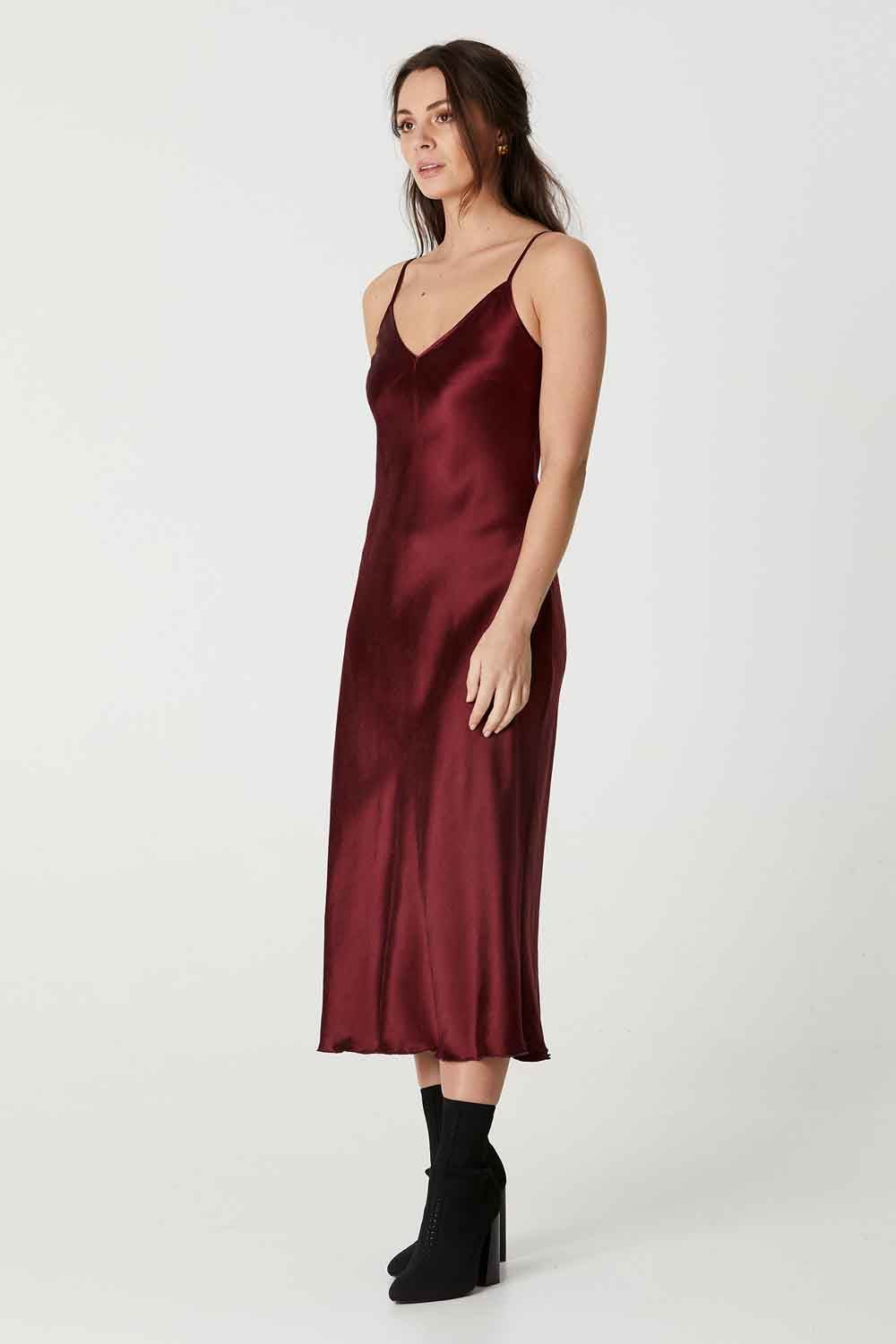 MASTANI SLIP - MERLOT- HEAVIER SILK