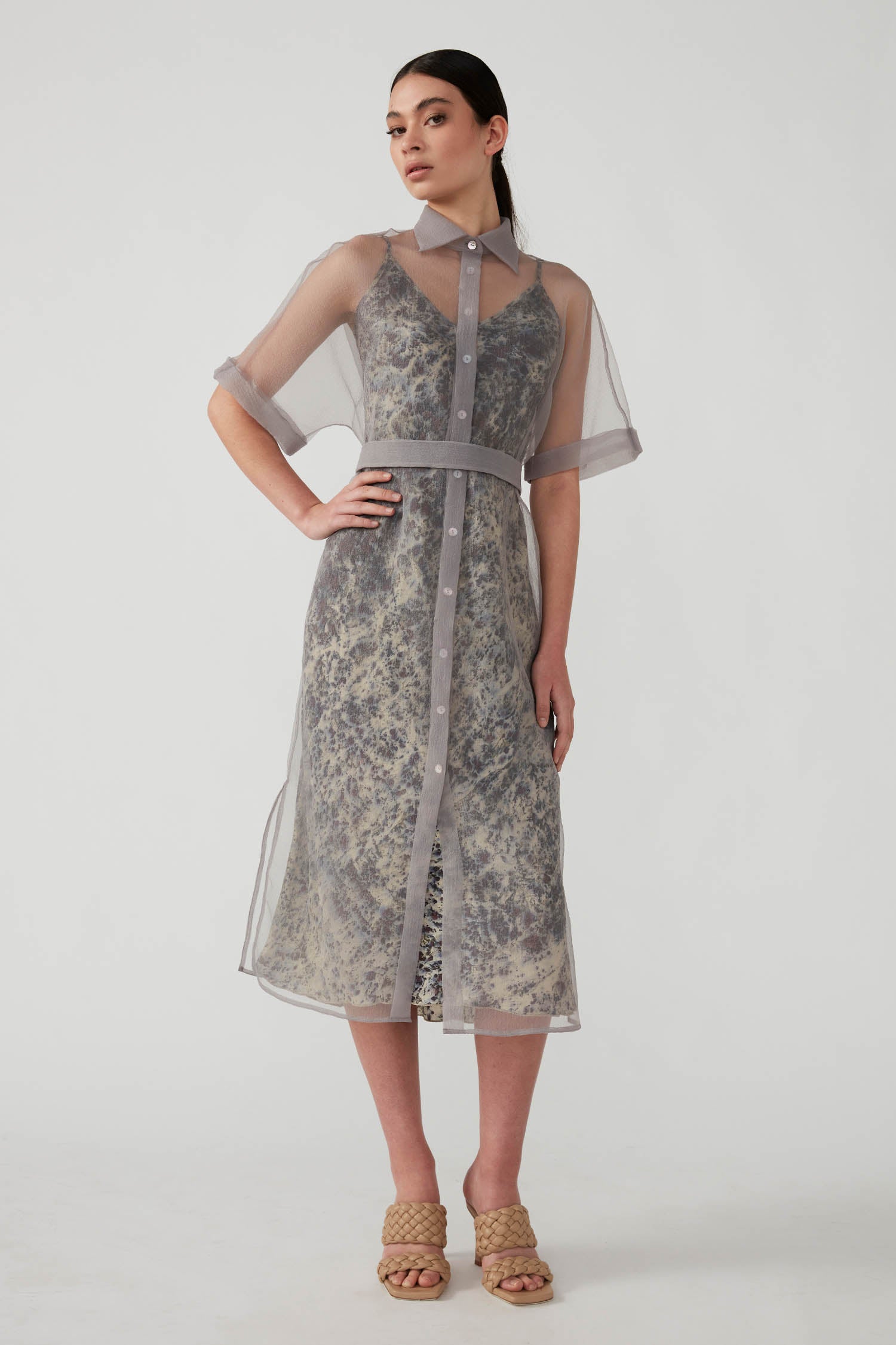 ALAM SHIRT DRESS-SHADOW