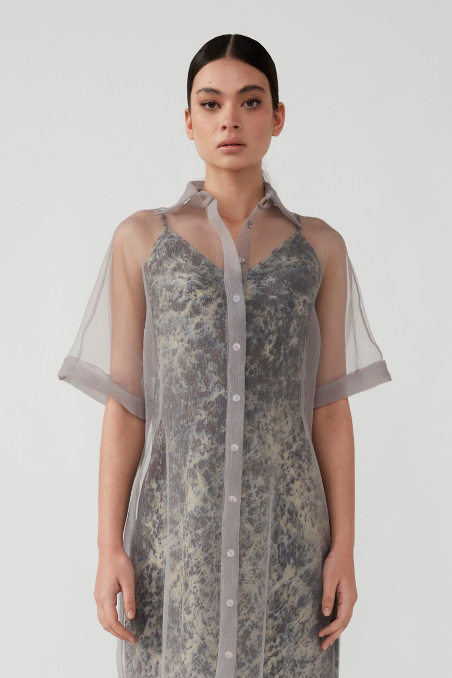 ALAM SHIRT DRESS-SHADOW