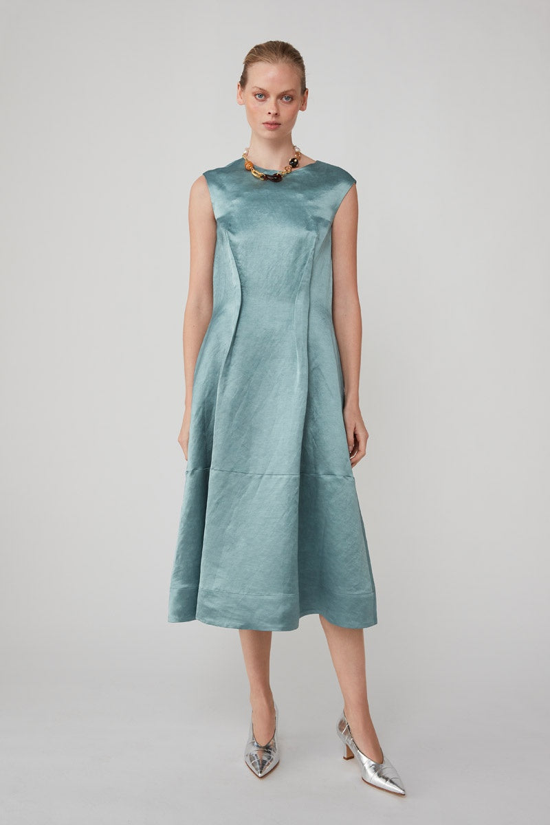 BIDA MIDI DRESS - SAXON BLUE