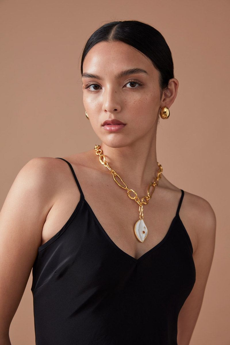 MAXI SLIP DRESS-NOIR