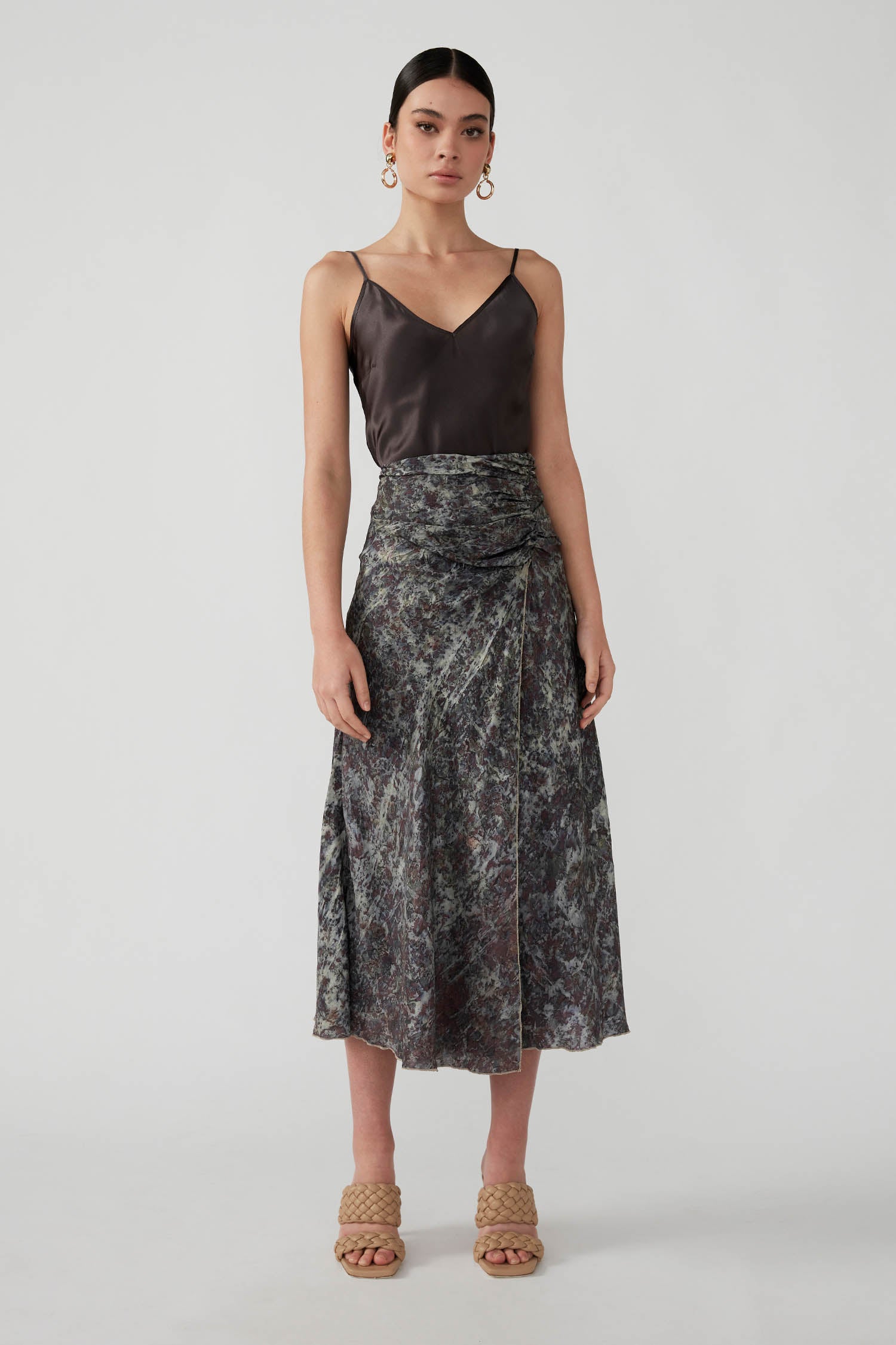 NILOFER SKIRT - ROSE PETAL PRINT