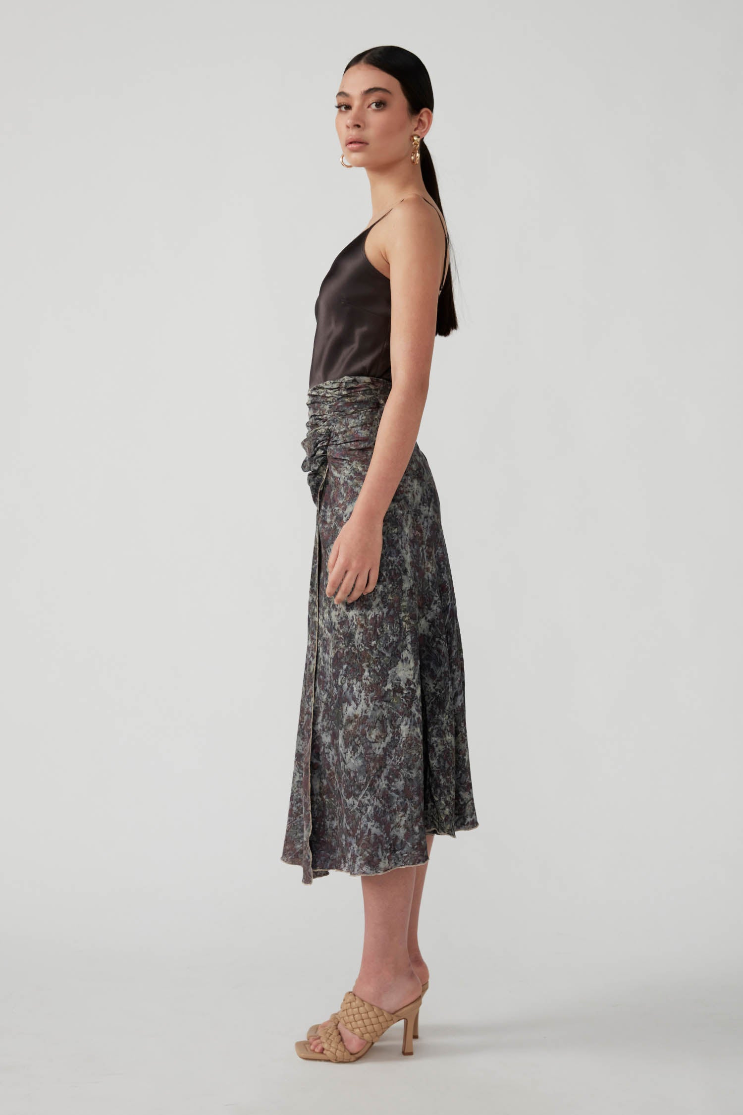 NILOFER SKIRT - ROSE PETAL PRINT
