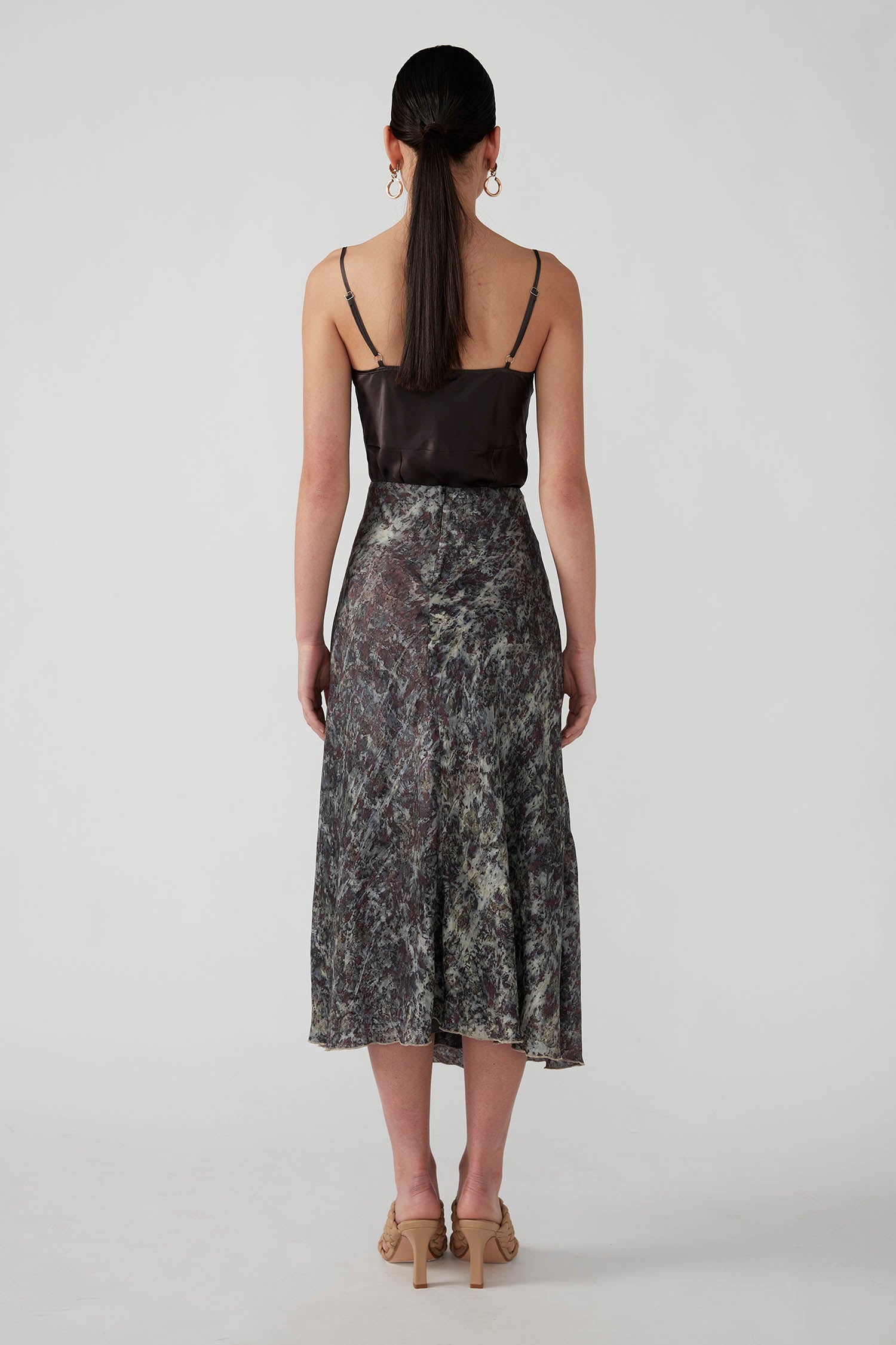 NILOFER SKIRT - ROSE PETAL PRINT