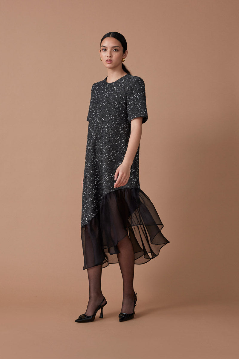 RAMANI PEPLUM DRESS - NOIR