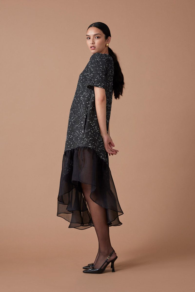 RAMANI PEPLUM DRESS - NOIR
