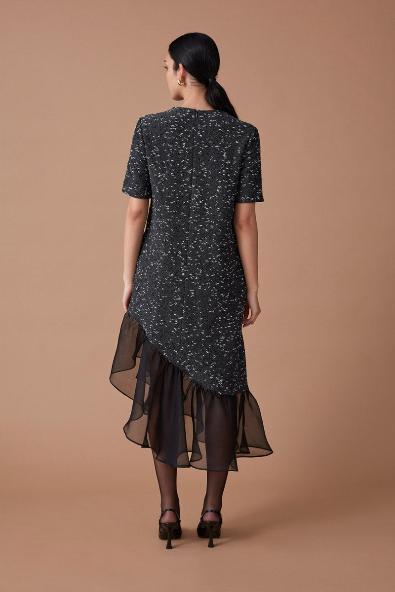 RAMANI PEPLUM DRESS - NOIR