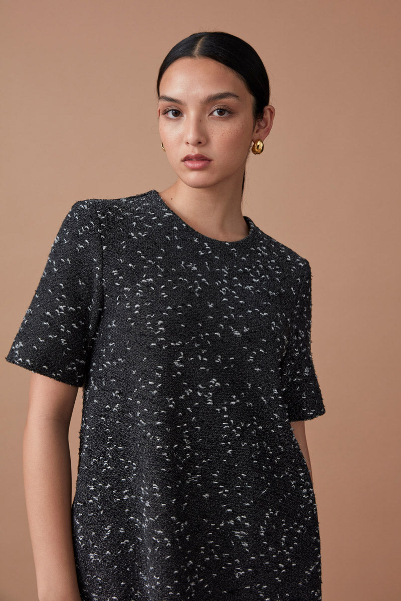 RAMANI PEPLUM DRESS - NOIR