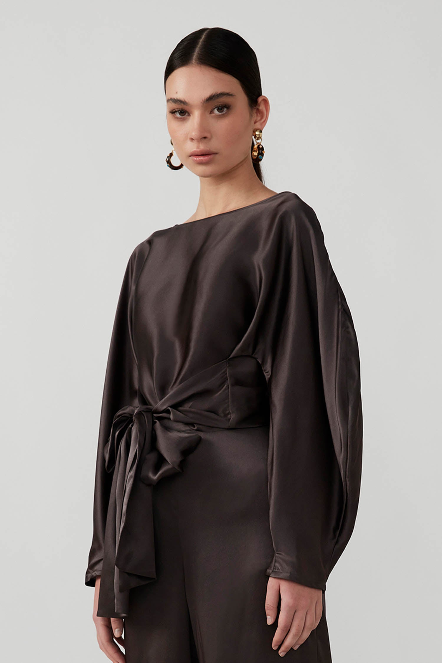 ROOHI WRAP TOP - SAFFRON