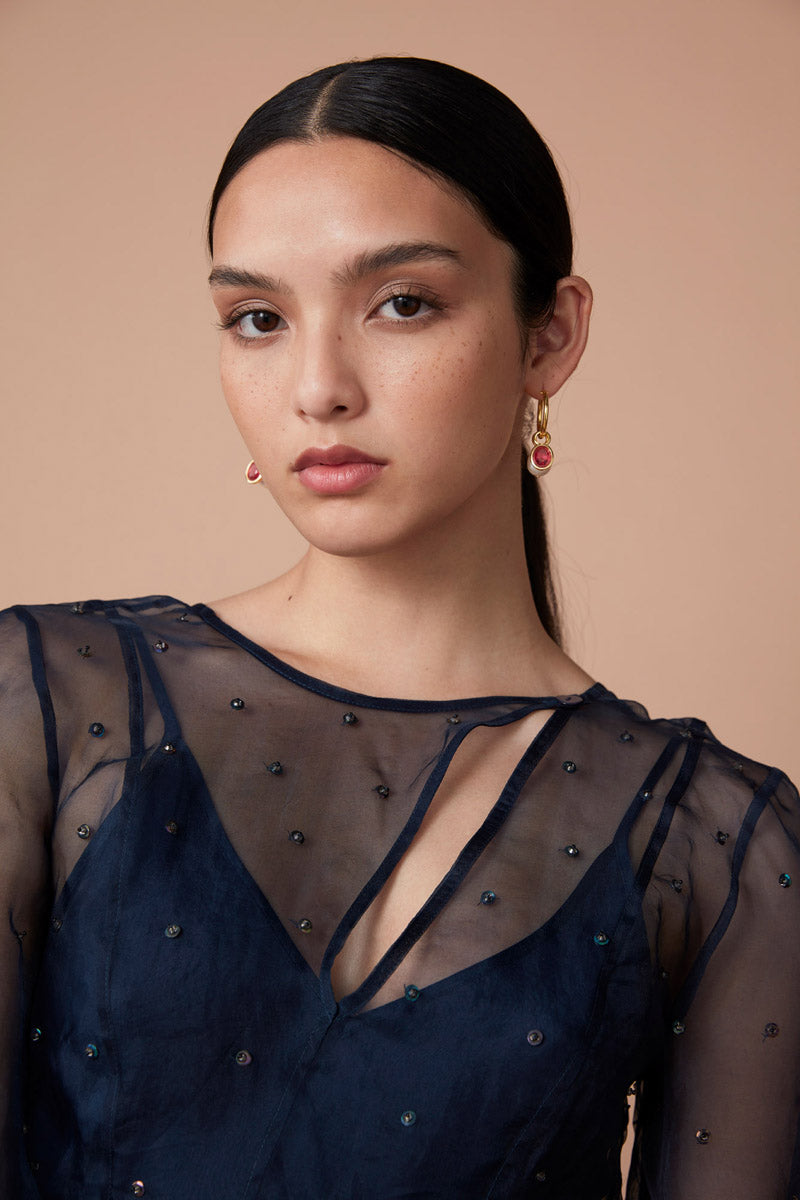 ZORA EMBELLISHED MAXI DRESS-DEEP BLUE