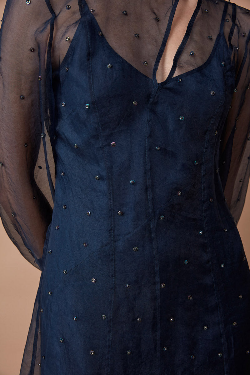 ZORA EMBELLISHED MAXI DRESS-DEEP BLUE