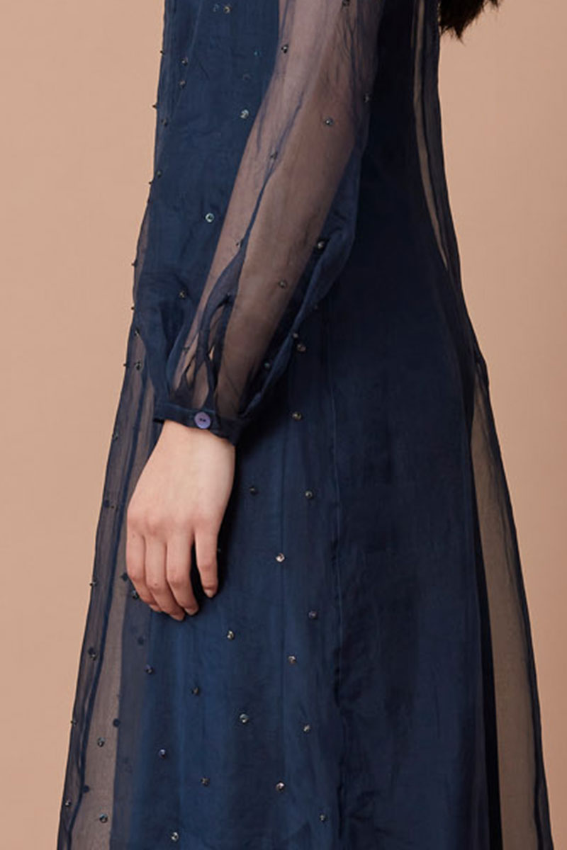 ZORA EMBELLISHED MAXI DRESS-DEEP BLUE