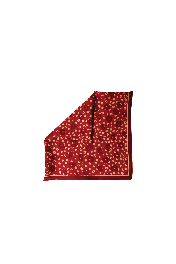 Silk Brown Leopard Pocket Square