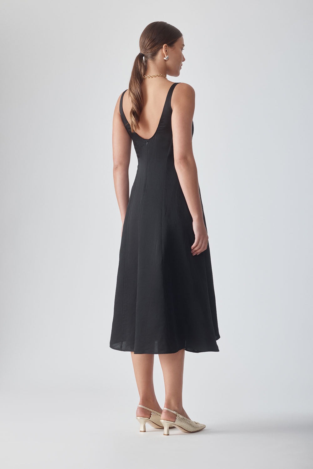 MIRA MIDI DRESS - NOIR