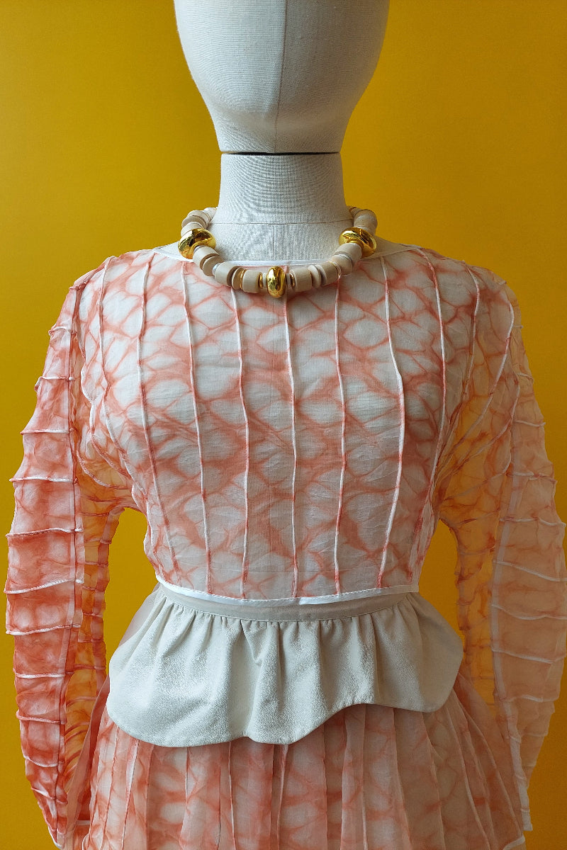 AFAF HAND-PIPED TOP-SHERBET PRINT