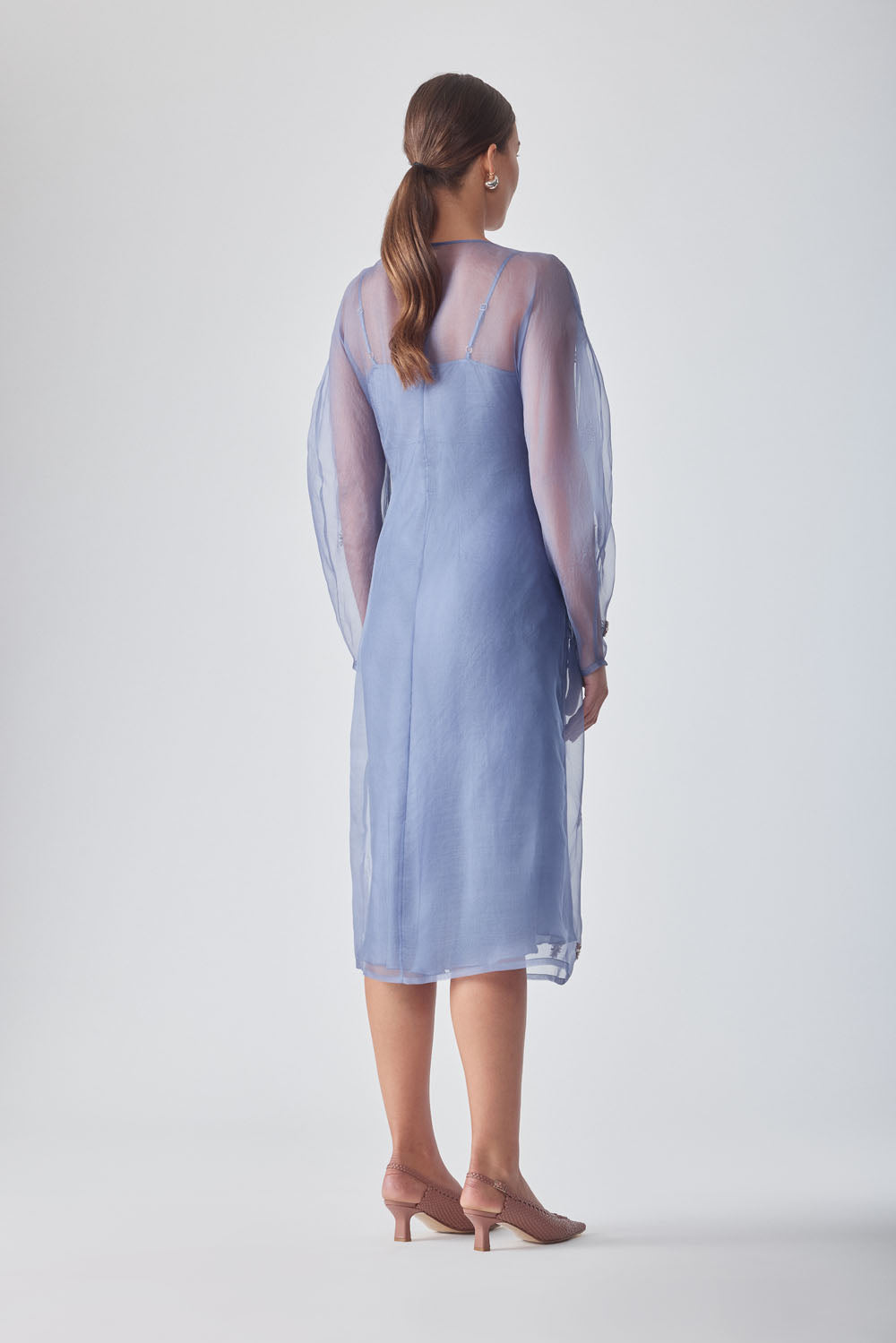 LIBA EMBELLISHED DRESS - PERIWINKLE