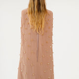 AMARA BEADED DRESS - NUDE