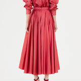 AMINA SWING SKIRT - BERRY