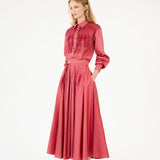 AMINA SWING SKIRT - BERRY