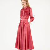 AMINA SWING SKIRT - BERRY