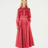 AMINA SWING SKIRT - BERRY