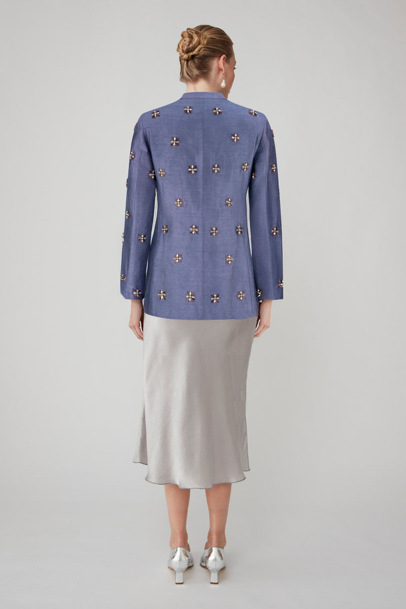 AARIS EMBELLISHED BLAZER - PERIWINKLE