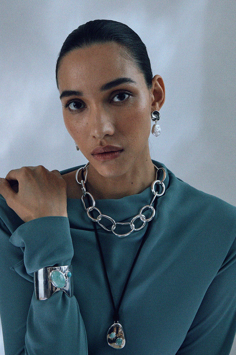 COIN REFLECTION EARRINGS IN SILVER