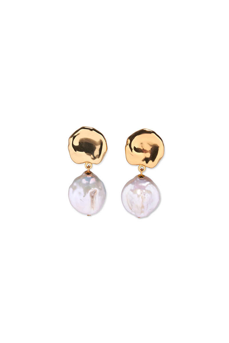 COIN REFLECTION EARRINGS IN GOLD