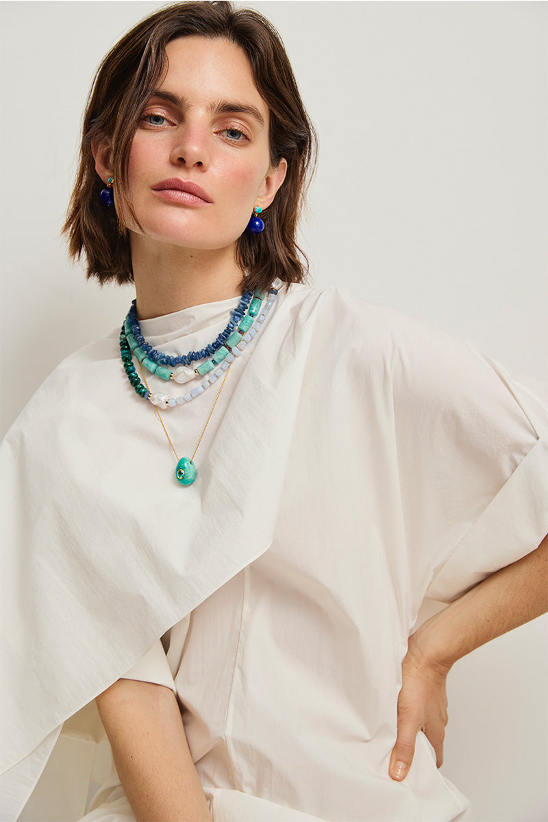 CURIO NECKLACE IN AMAZONITE