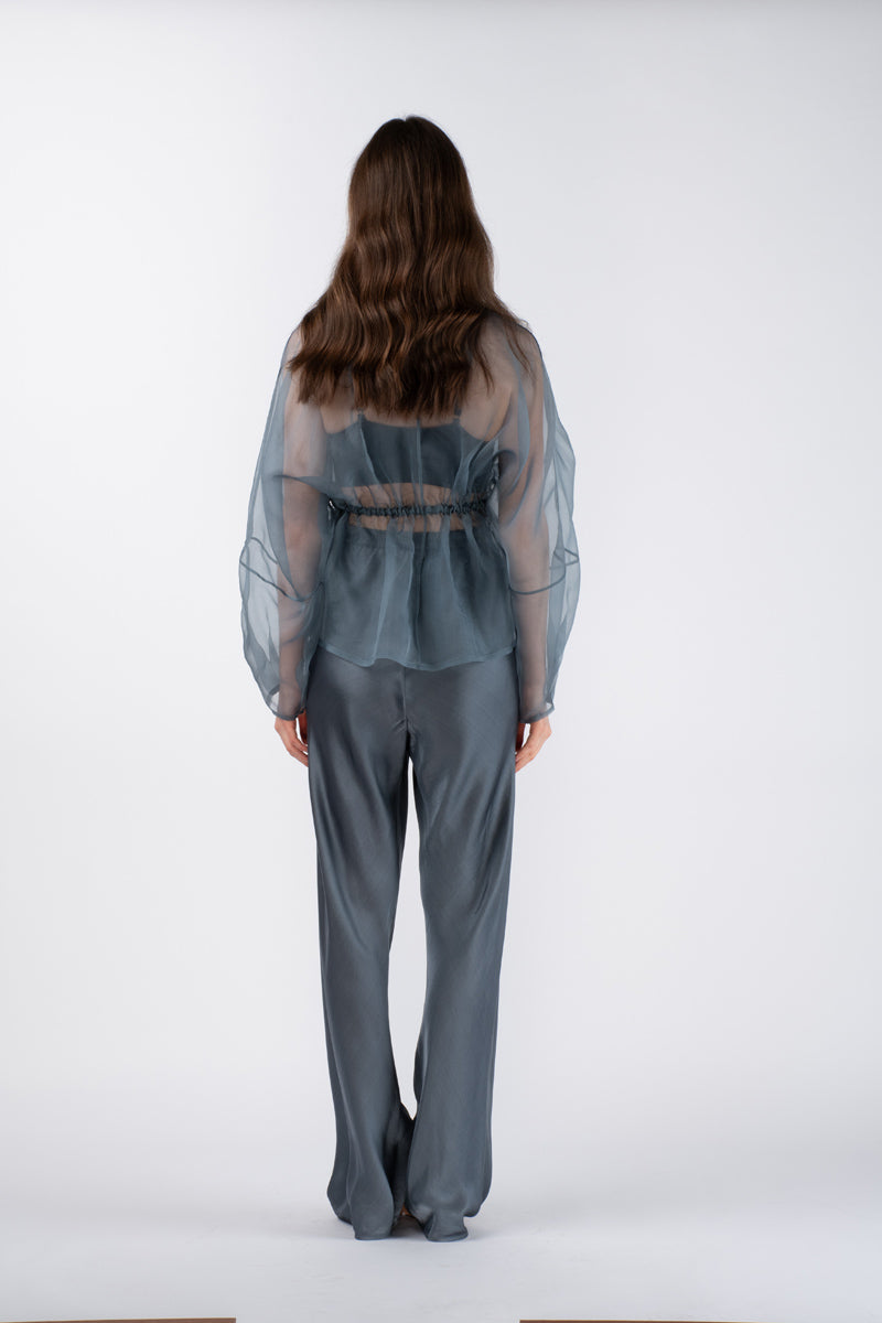 KAIA SILK PANT - DUSK