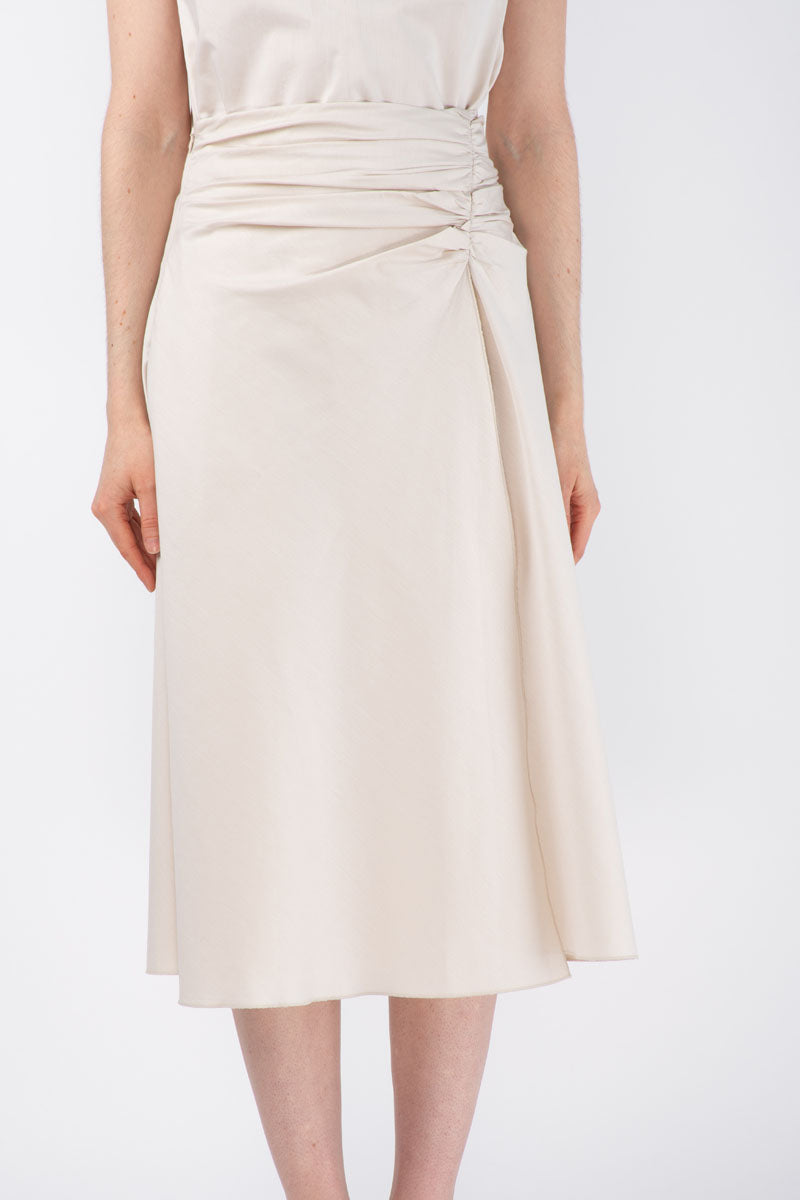 NILOFER COTTON SKIRT - IVORY