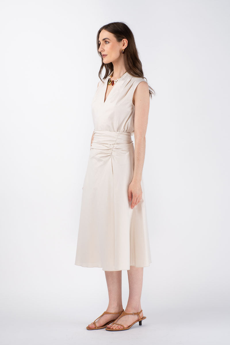 NILOFER COTTON SKIRT - IVORY