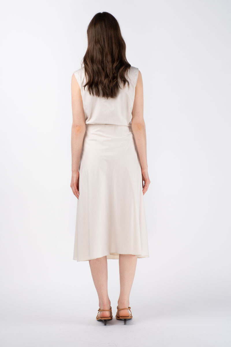 NILOFER COTTON SKIRT - IVORY