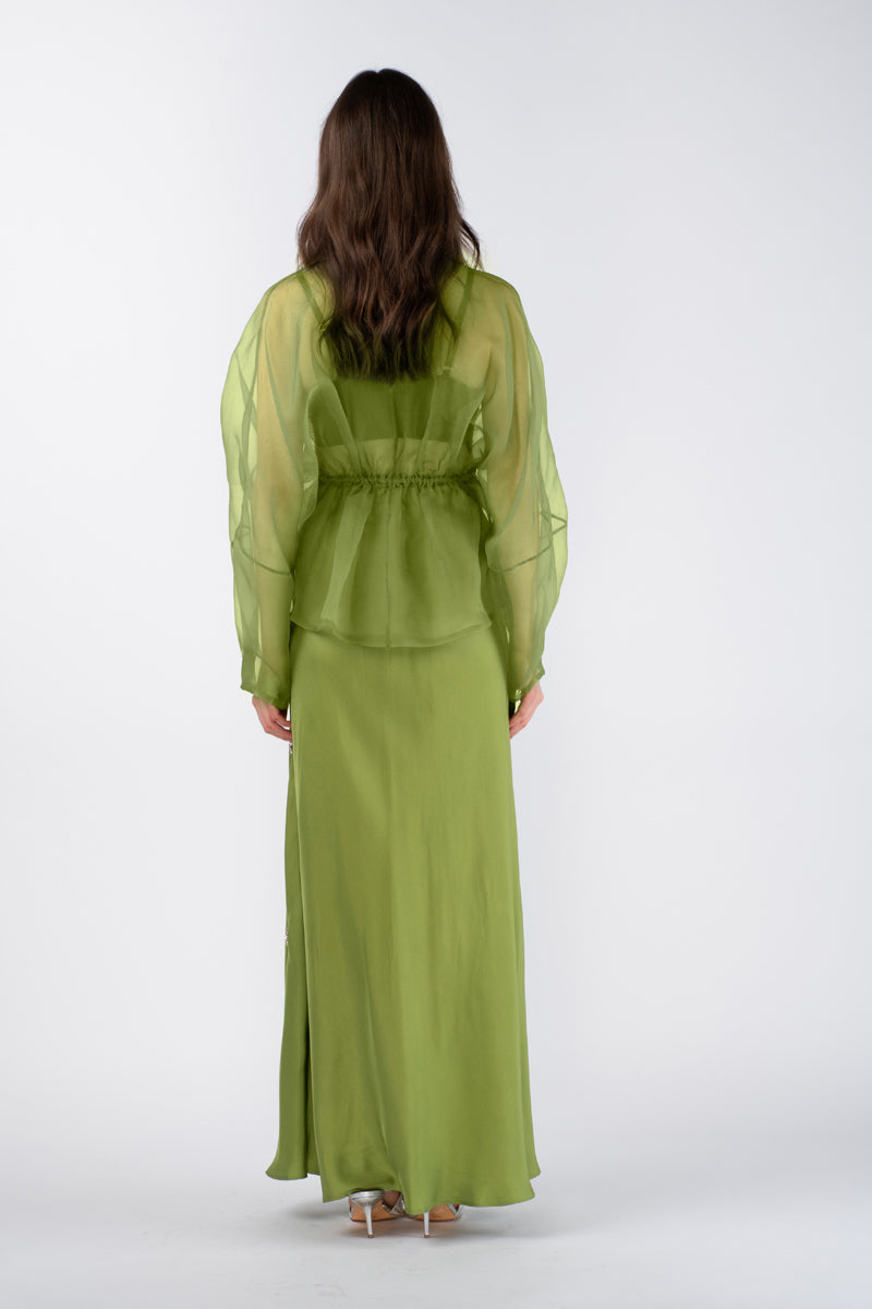 ASIN ORGANZA TOP - CITRON