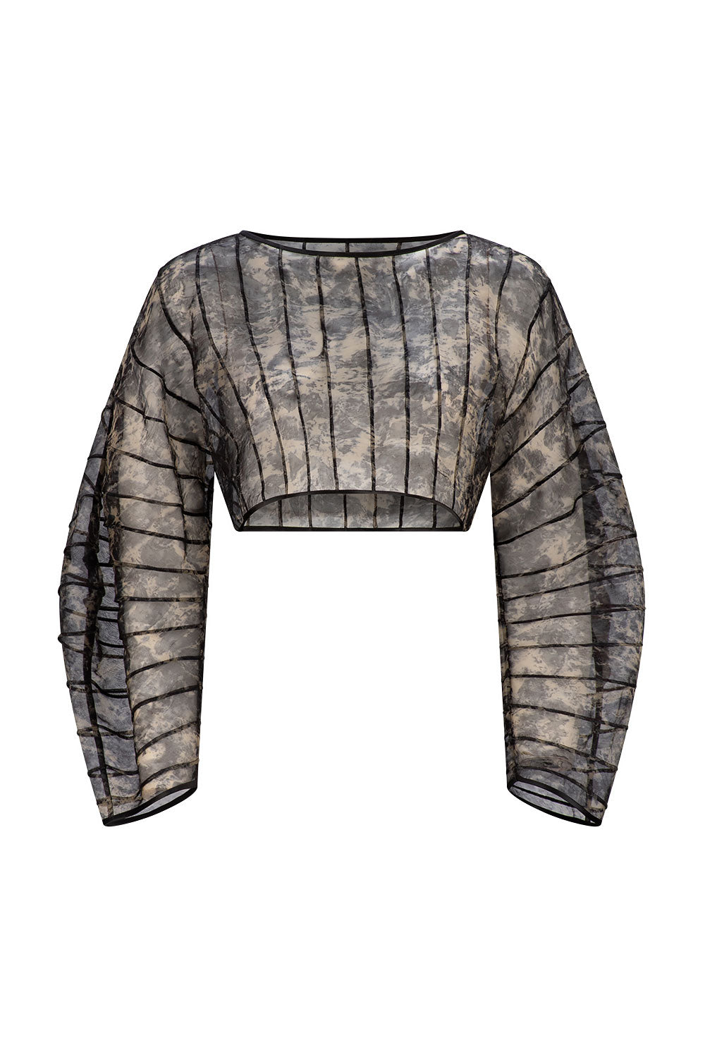 AFAF HAND-PIPED TOP - ROSE PETAL PRINT