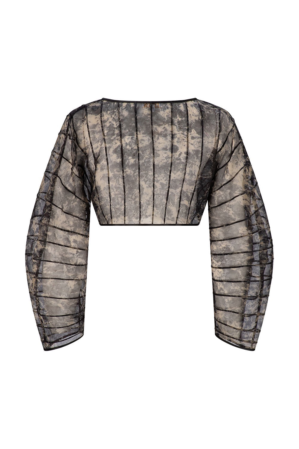 AFAF HAND-PIPED TOP - ROSE PETAL PRINT