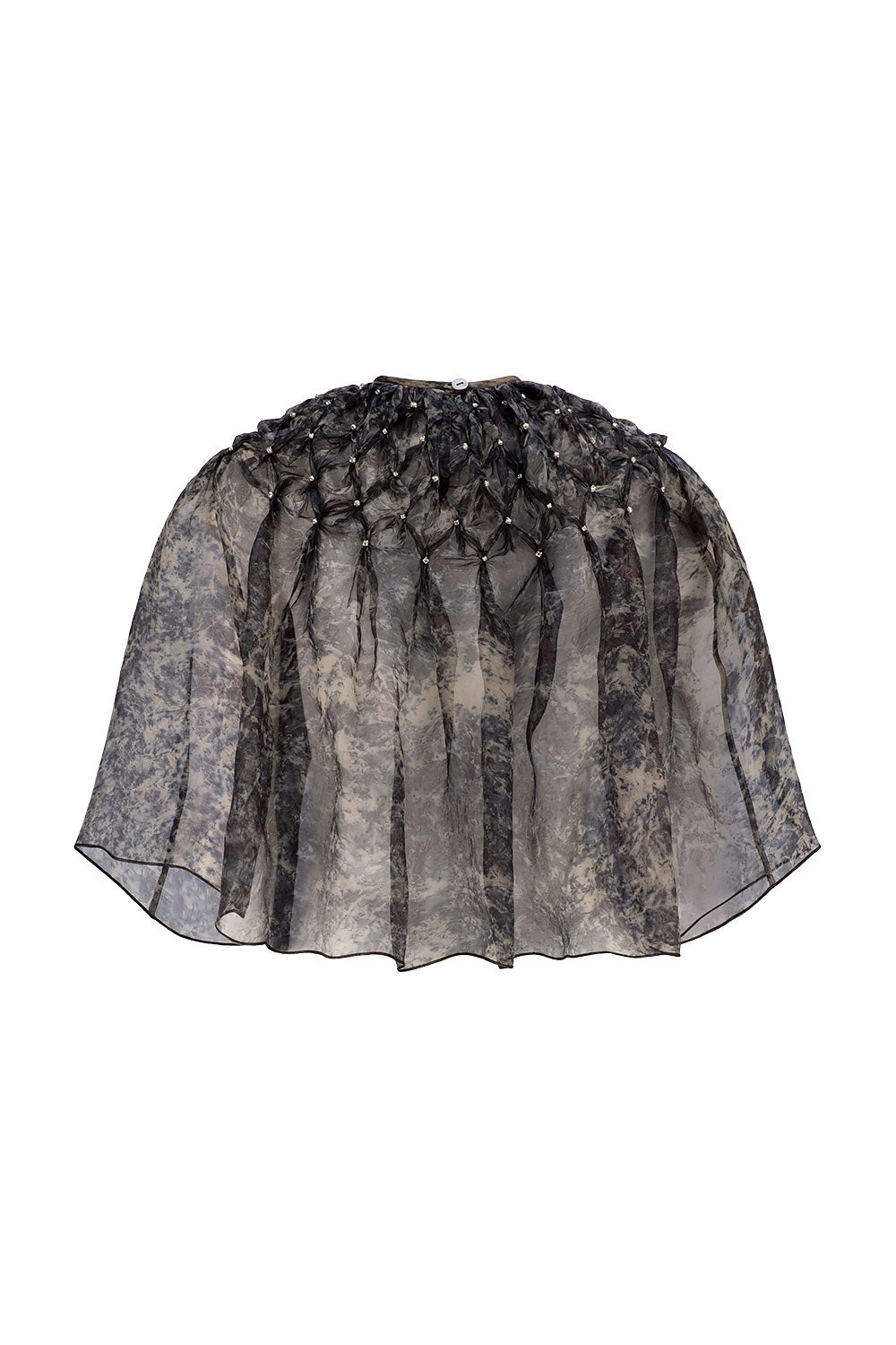 TIYA EMBELLISHED CAPE - ROSE PETAL PRINT