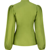 MAZIA SILK TWILL SHIRT - CITRON