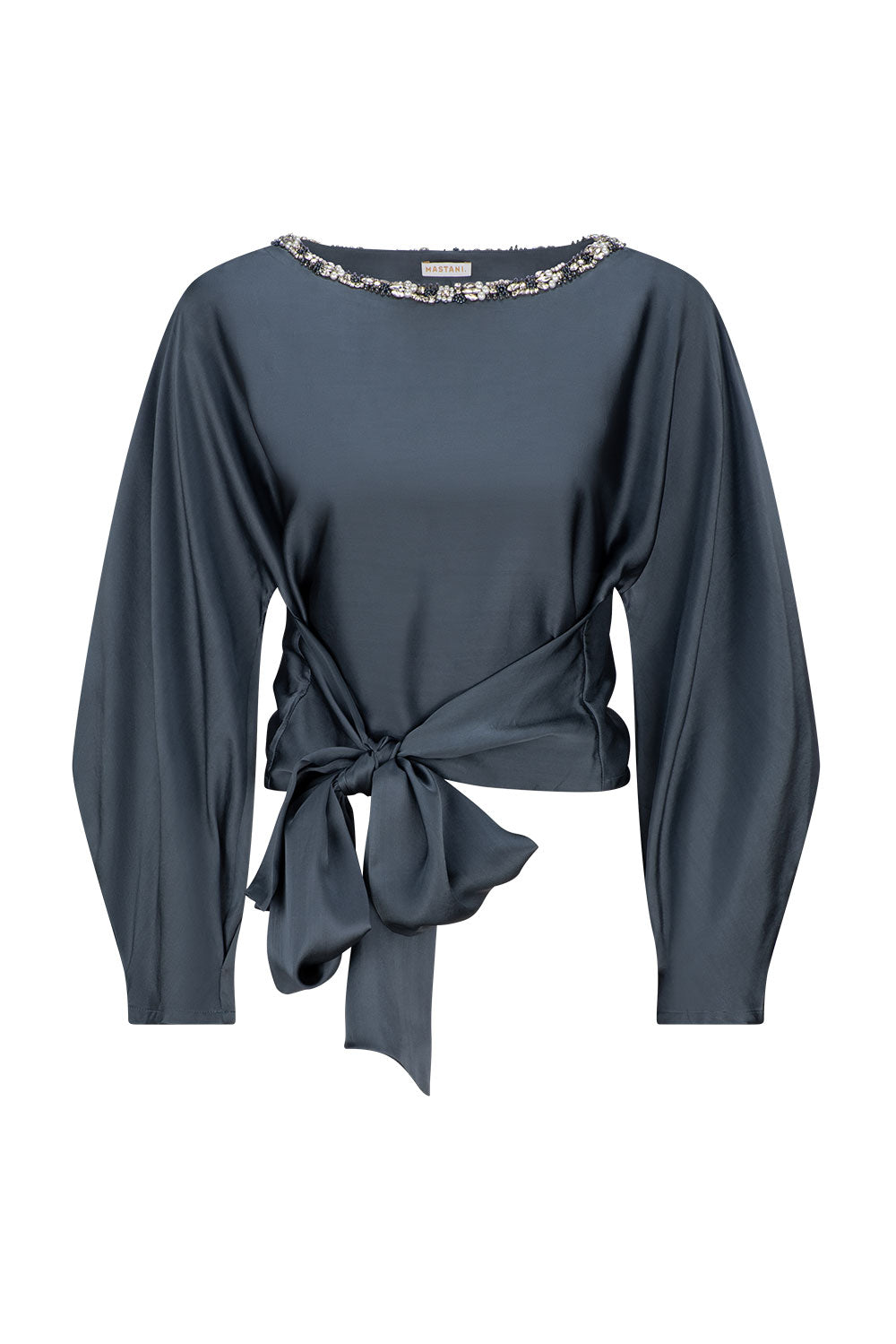 ROOHI BEADED NECK TOP - DUSK