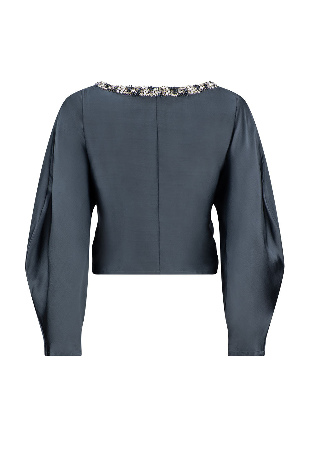 ROOHI BEADED NECK TOP - DUSK
