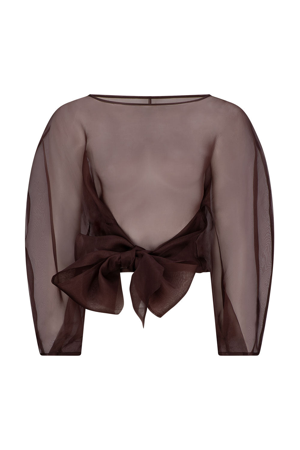ROOHI ORGANZA TOP - GANACHE