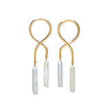 ETIENNE EARRINGS IN STICK PEARL