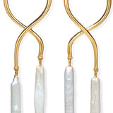 ETIENNE EARRINGS IN STICK PEARL
