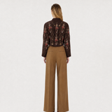 SHAAM BEADED JACKET - GANACHE