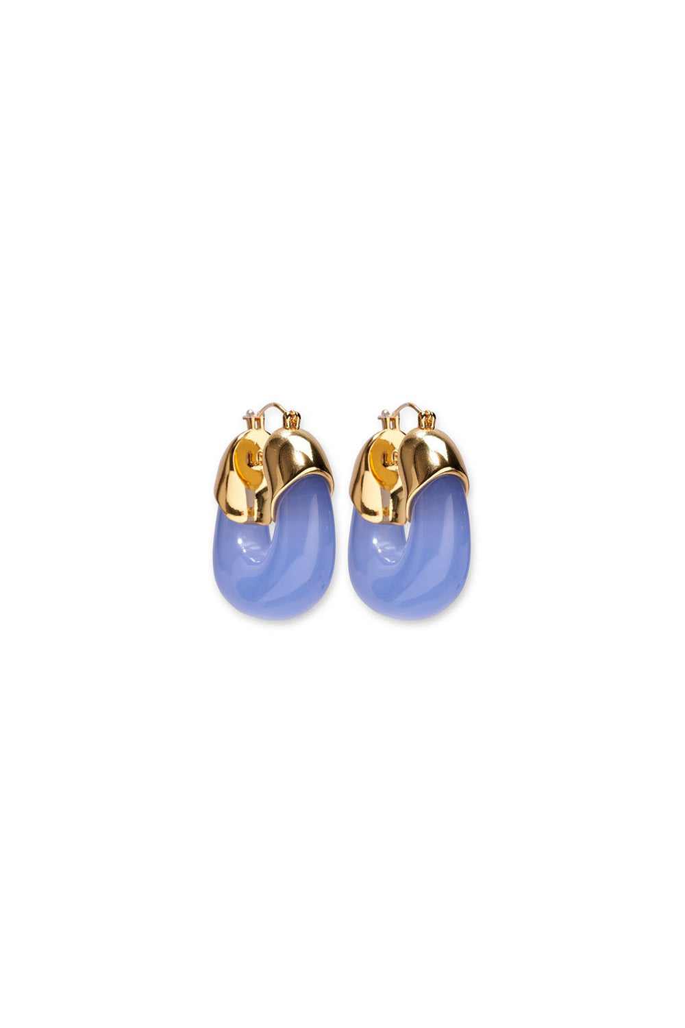 MINI ORGANIC HOOPS IN PERIWINKLE