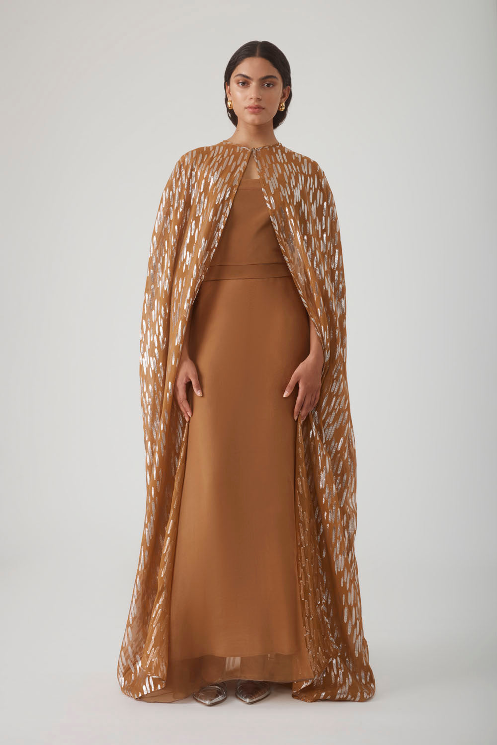 MASTANI MAXI CAPE - METALLIC RUST