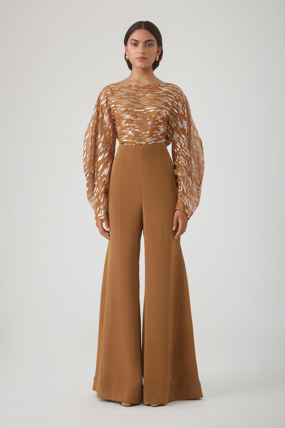 ROOHI WRAP TOP- METALLIC RUST