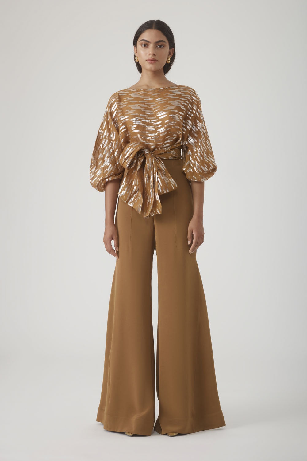 ROOHI WRAP TOP- METALLIC RUST