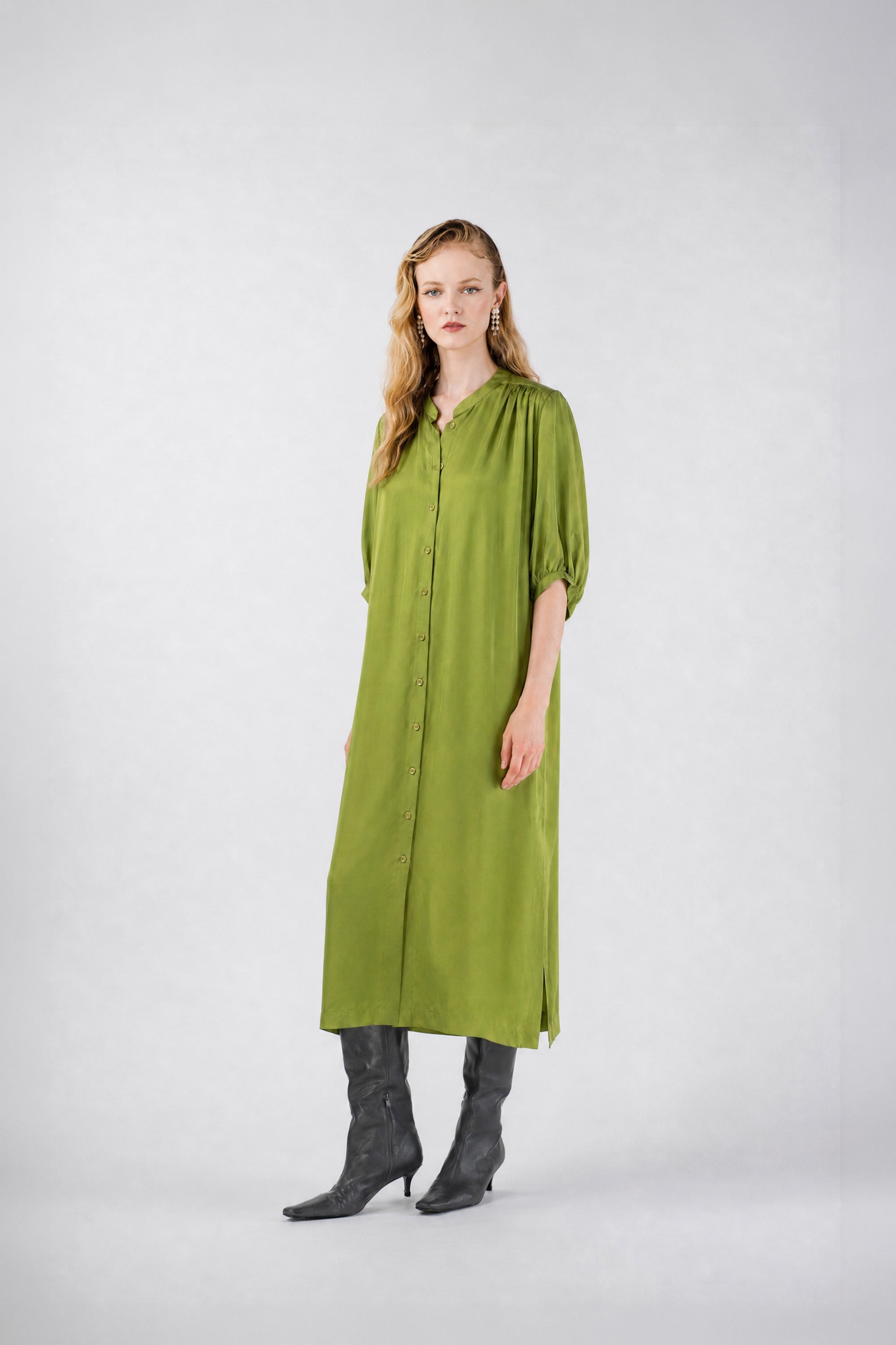 NANI SHIRT DRESS - CITRON